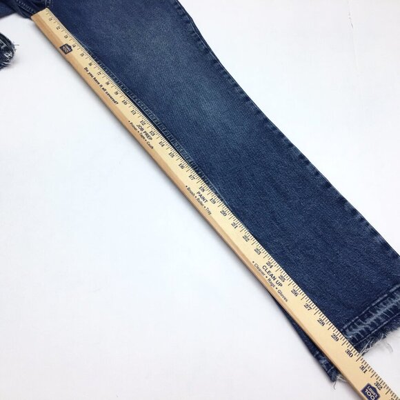 Free People Emmy Split Hem Bootcut Jeans Button Fly High Rise Frayed Hems 28 - Picture 8 of 12